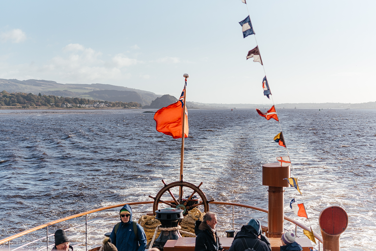 Waverley flag at the stern
